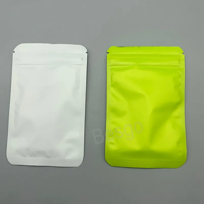 Gommage Feuille D'aluminium Sac À Glissière Réutilisable Pochette En Plastique Écologique Sacs De Stockage Des Aliments Cuisine Thé Épice Emballage Pochettes BH6257 TYJ