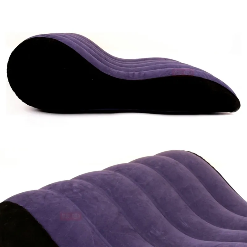 Sexig uppblåsbara soffa S Form Sex Kärleksäng Pillow Chair Pad Furniture Leksaker Par Vuxna Spel Kuddar Assist Support 220402