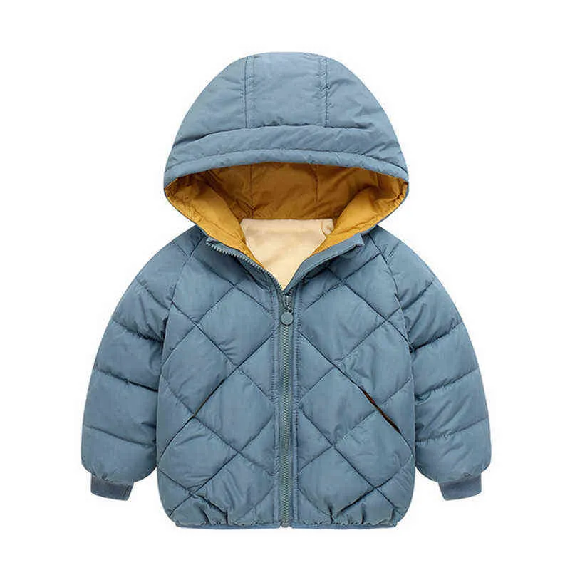 겨울 보이즈 재킷 후드 겉옷 외부 웨터웨어 여자 따뜻한 재킷 어린이 의류 패션 어린이 지퍼 재킷 아기 외부웨어 재킷 J220718