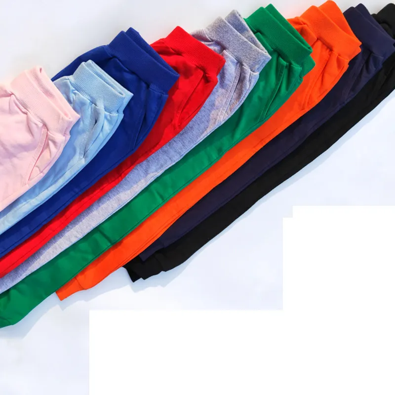 Frühling Jungen Elastische Lose Hosen Einfarbig Sport Hosen Für Mädchen Kinder Jogginghose Kinder Hosen 2-10Y Jungen Kleidung 220512
