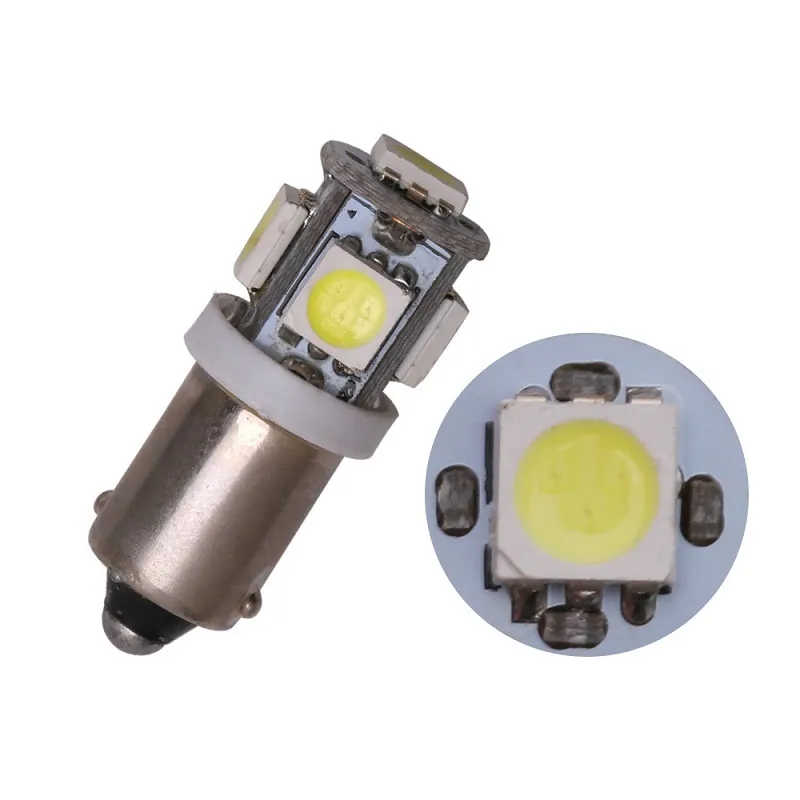 Новый 10x T4W BA9S 5SMD 5050 Автомобильный светодиодный внутренняя лампа Маркер Маркер резервный хвост