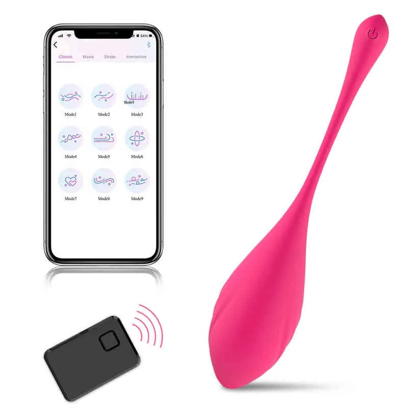 NXY-vibratorer 2022 Helt ny 9 frekvens vibrationer fjärrkontroll app ägg sexleksaker masturbating g Spot Tadpole Bomb 0411