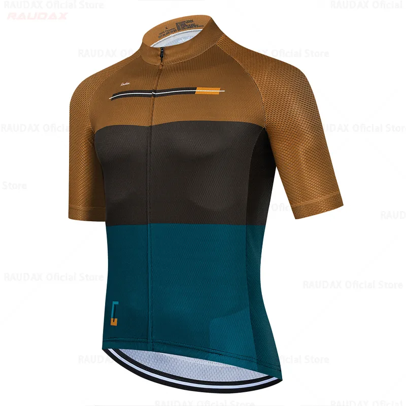 Roupas de ciclismo Men Raudax Manga curta Ropa Ciclismo Jersey Jersey Triathlon Bike Uniform camisetas 220614