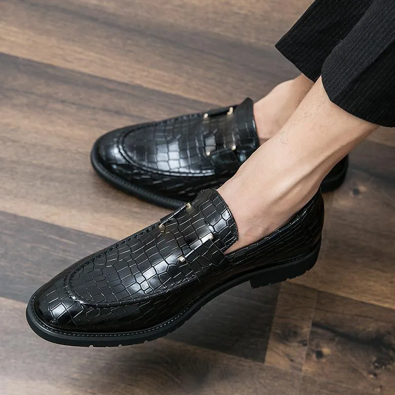 Mocassini Scarpe da uomo Cuoio Slip on Autunno e inverno Affari Moda ufficiale Matrimonio Comodo Pedale il tempo libero Best Man XM463-1