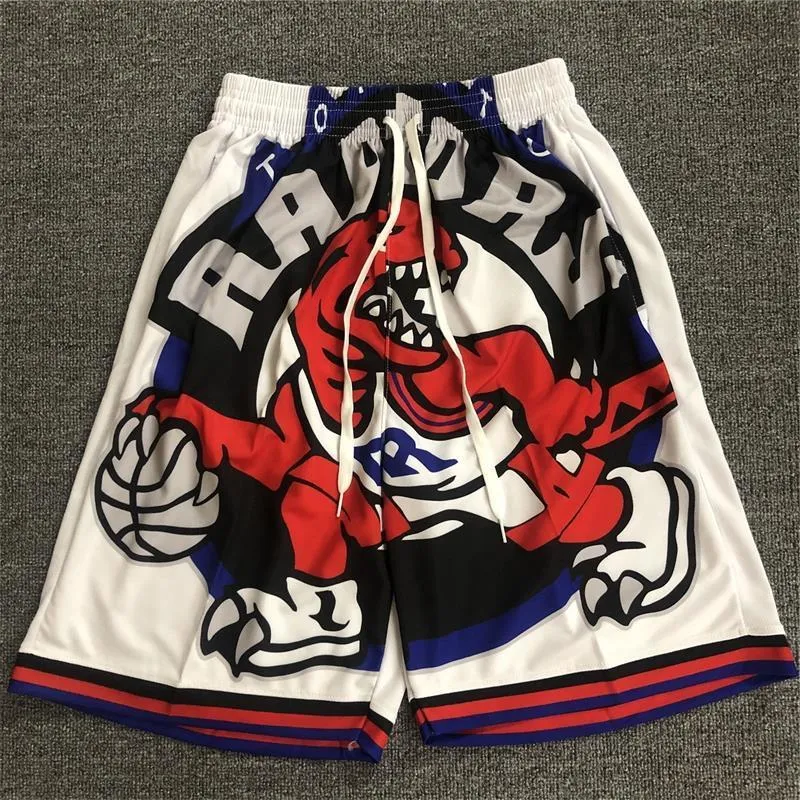 M 5XL Vintage Street Basketbol Kısa Pantolon Savaşçıları Raptors Spor Eğitim Erkekler S gevşek büyük boy şort erkek gündelik eşofmanlar 220715