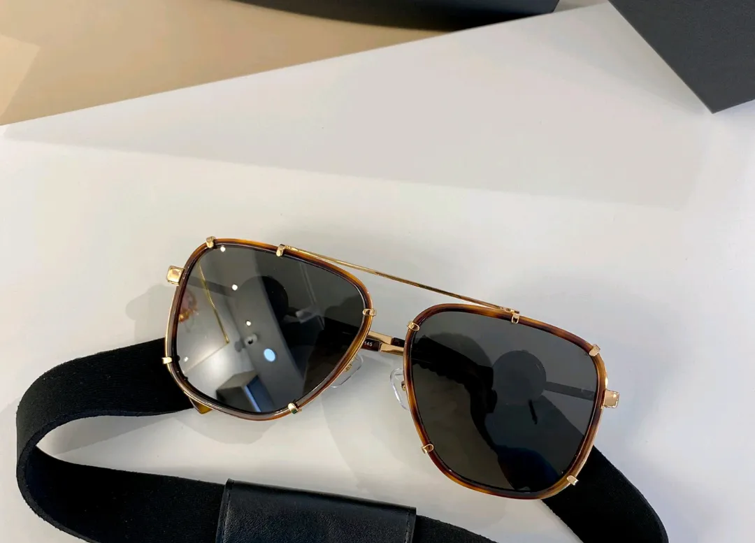 2233 Square Pilot Sunglasses for Men Gold Black Dark Grey Lens Glasses Women Glasses Fashion Accessories Sunglasses UV400 Eyewear282s