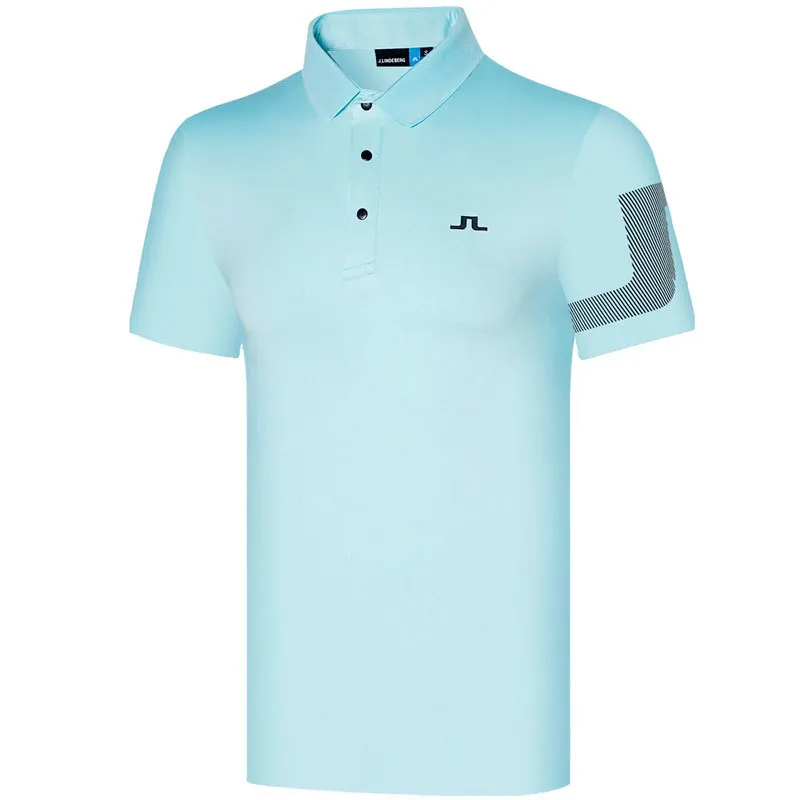 İlkbahar Yaz erkek Giyim Kısa Kollu Golf T-Shirt Siyah veya Beyaz Renkler JL Açık Eğlence Polos Spor Gömlek 220328