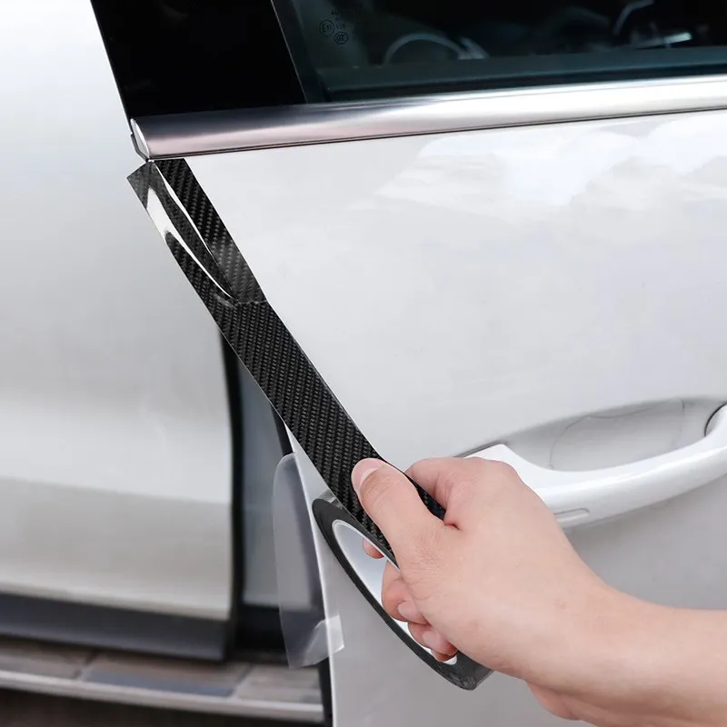Karbon Fiber Rulo Araç Çıkartmaları Araç Kapısı Penceresi Çerçevesi Koruması için Tampon Koruyucu Pürüzsüz Otomatik Çıkartma Çıkartmaları 3M5M1026941
