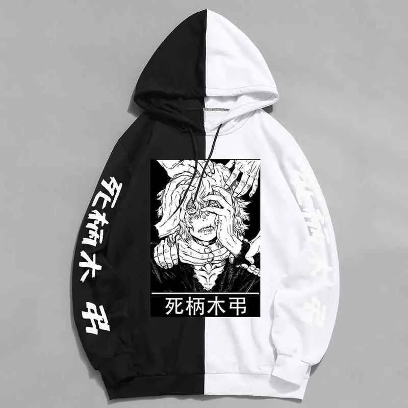 Män Kvinnor Min Hero Academia Hoodie Fashion Amajiki Tamaki Himiko Toga Kirishima Shigaraki Patchwork Sweatshirts Manga