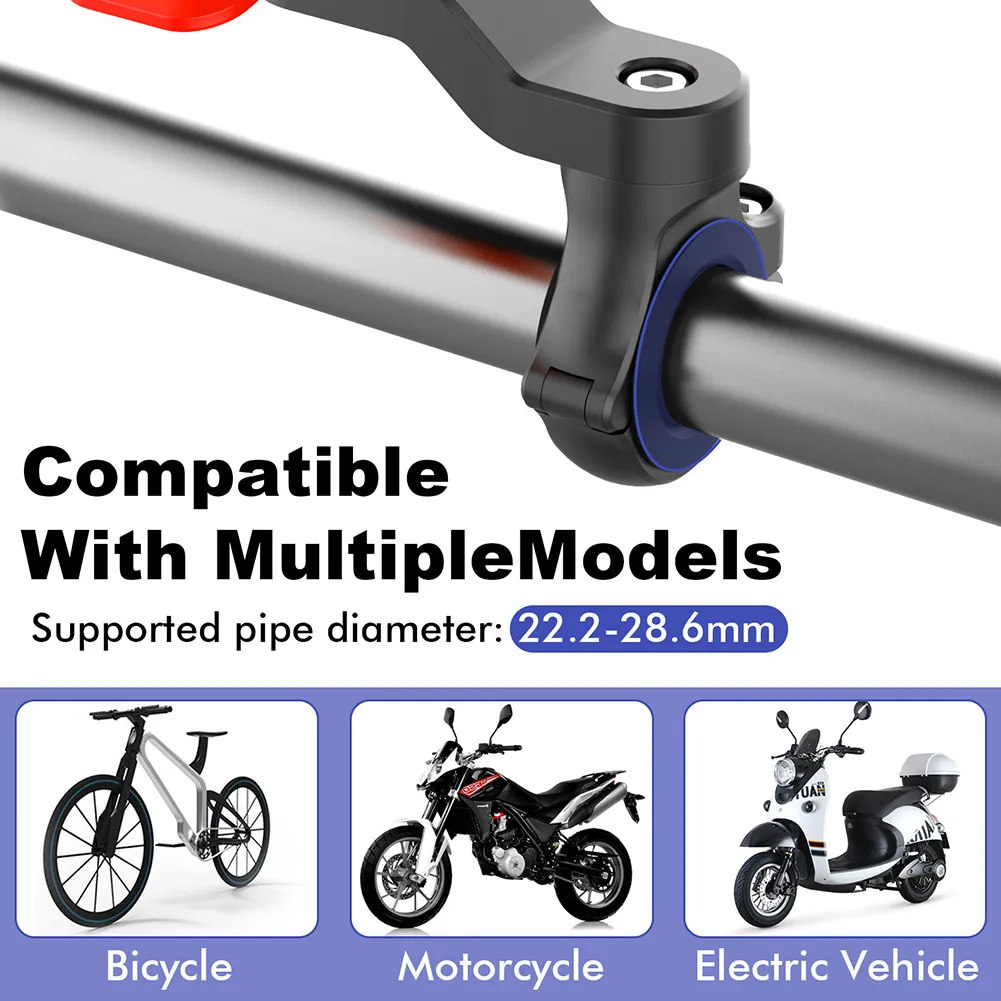 Adjustable Mountain Bike Cell Phone Holder Bicycle Handlebar Smartphone Mount Motorcycle Accessories Universal For Iphone 13 12 11 Pro Max 8 Samsung Xiaomi Huawei