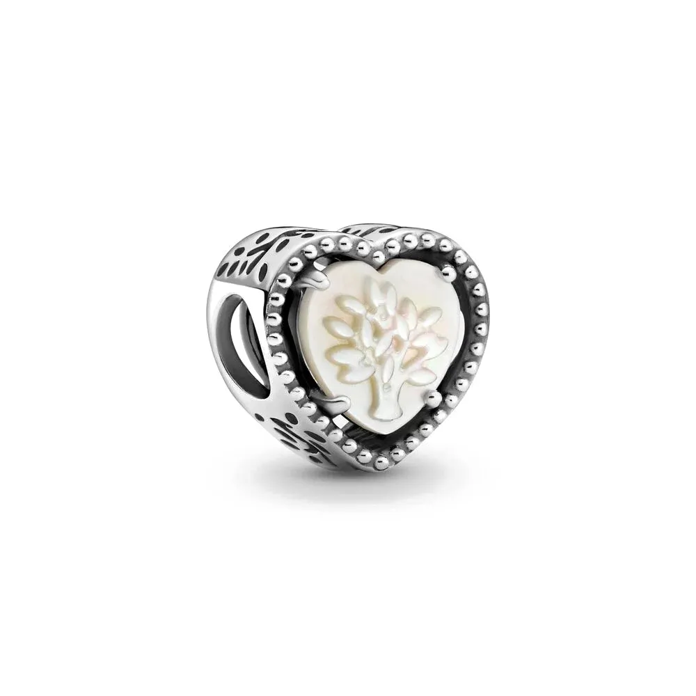 925 Siver Beads Charms Pandora Charm 팔찌 여성을위한 디자이너 하트 오픈 웨스트 사랑 발자국 꽃 나무