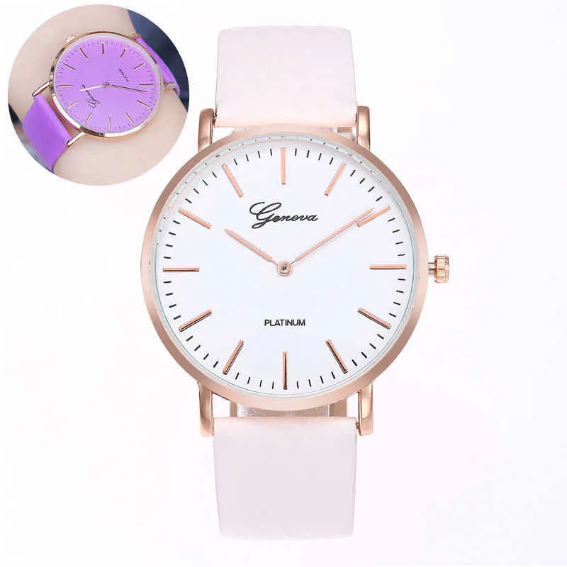 Moda Mulheres Assista Senhoras Termochromômicas Assista Simple Scale Quartz Feminino Clock