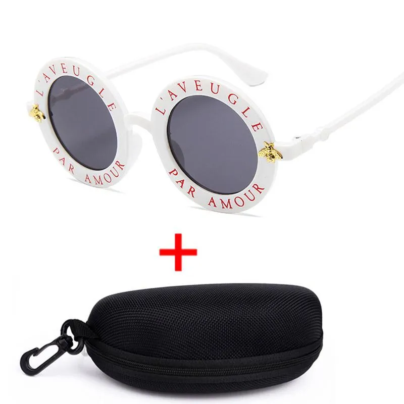 Okulary przeciwsłoneczne retro okrągły designerka pszczoła rama okular słoneczny moda kobieca okulary oculos de solsunglassessunglasses224v