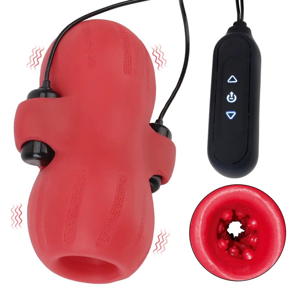 IKOKY vagin vraie chatte jouets sexy pour hommes Masturbation gland sucer pénis formateur 9 Mode 3 grades pompe d'éjaculation retardée