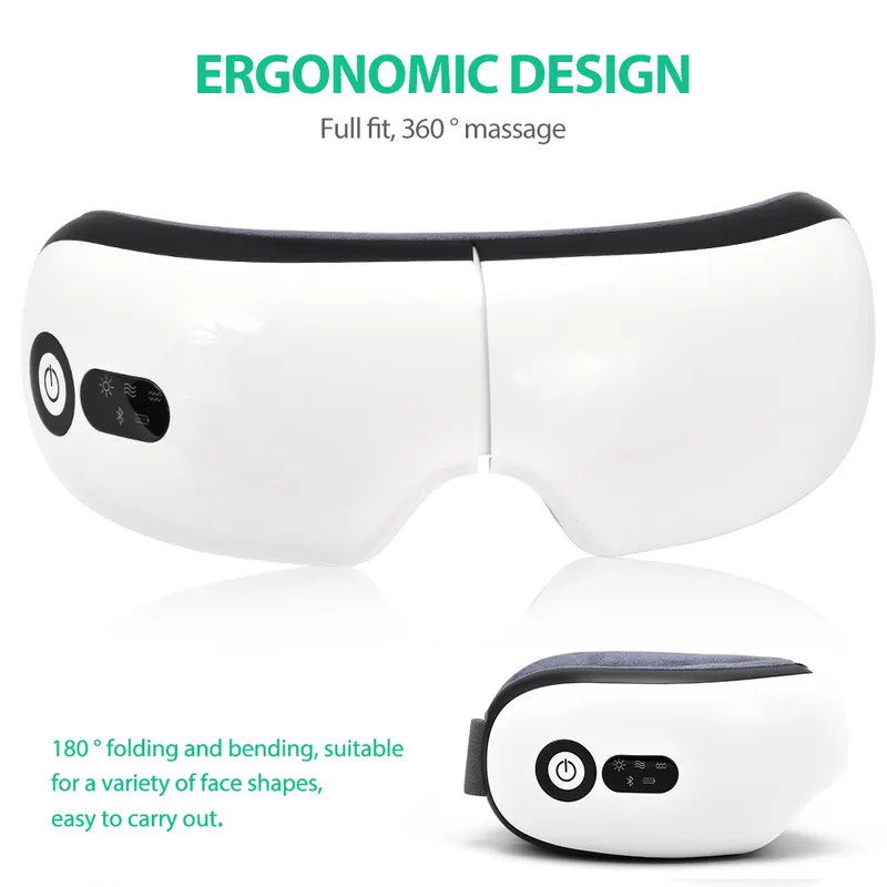 Smart Airbag Massaggiatore a vibrazione Strumento Compressione Supporto Bluetooth Occhiali da massaggio affaticamento degli occhi 220630