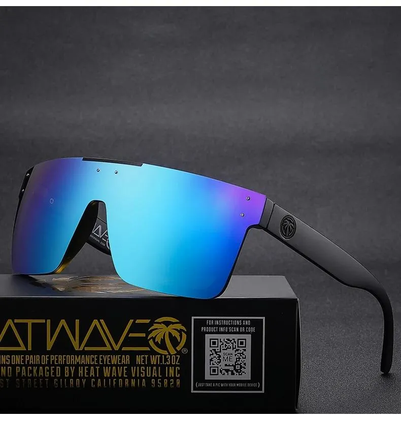 Solglasögon Heat Wave Quatro Märkesdesign Herrmode Polariserade solglasögon Goggles Oculos de Solsunglasses Kimm22239b