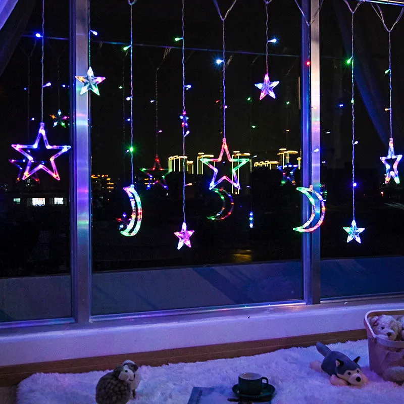Ramadan Decoration Lights Moon Star Lamp LED String Light Eid Mubarak Decor voor Home Islam Moslim Event Party Eid Al-Fitr 220408