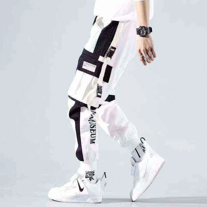Pantaloni cargo da jogging coreani Uomini Hip Hop Tuta Streetwear Pantaloni larghi Losse Harajuku Moda maschile Abbigliamento sportivo Pantaloni sportivi G220507