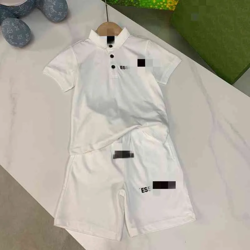 Boys' short sleeved T-shirt summer tide brand Polo suit children's clothes fog girls' fashion loose cotton suit middle-aged children