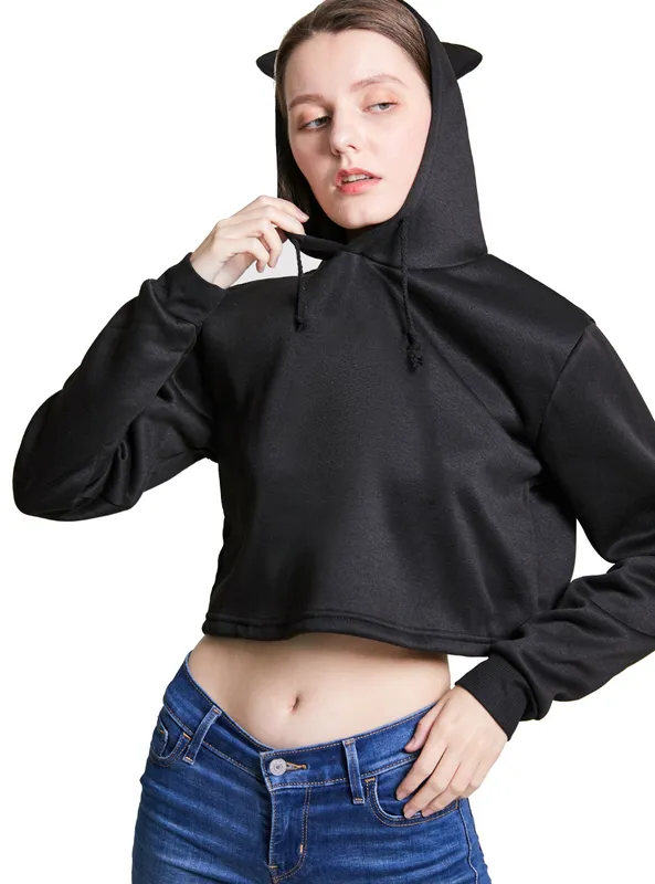 Nach Maß Hoodies Frauen Angepasst Langarm Pullover Tops Süße Kurze Hoodie Übergroßen DIY Kapuzen Sweatshirt 220722