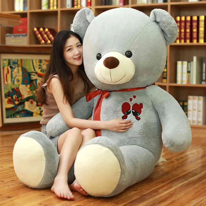 Cm Big Teddy Bear Cuddle Beautiful Giant Huge Stuffed Soft Animal Dolls Children Toys Birthday gift For Girlfriend Lover J220704