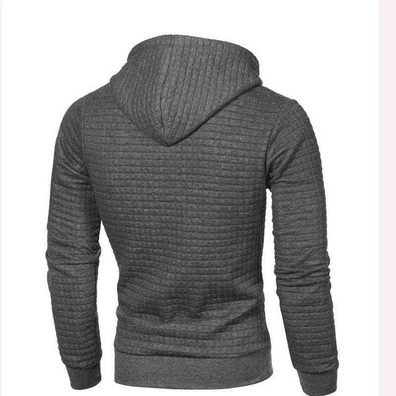 Lente Herfst Casual Truien Heren Plaid Trui Jas Modo Sportskled Mannen Hooded Sweatshirts L220801