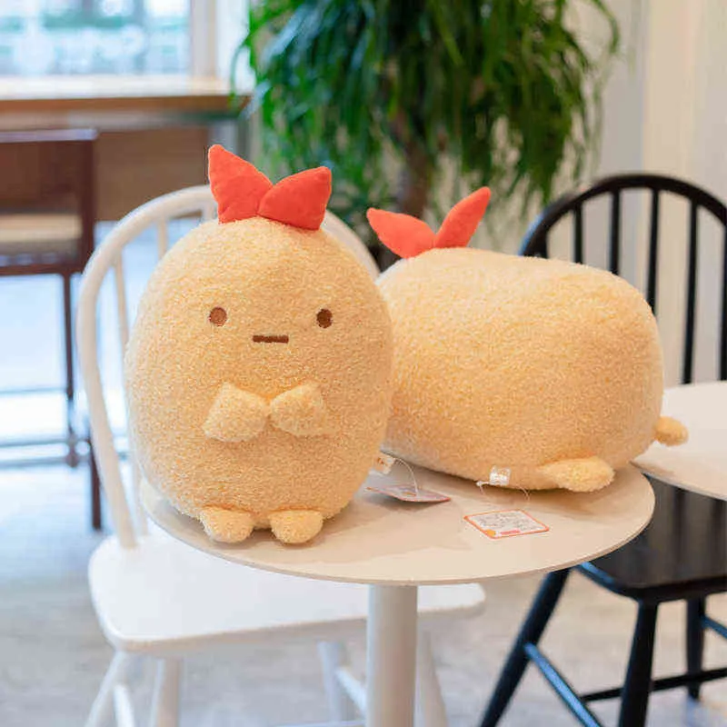 Japan Tempura Baked Shrimp Long Pillow Cute Food Ev Toys Sleeping Lie Duffel For Girl J220704