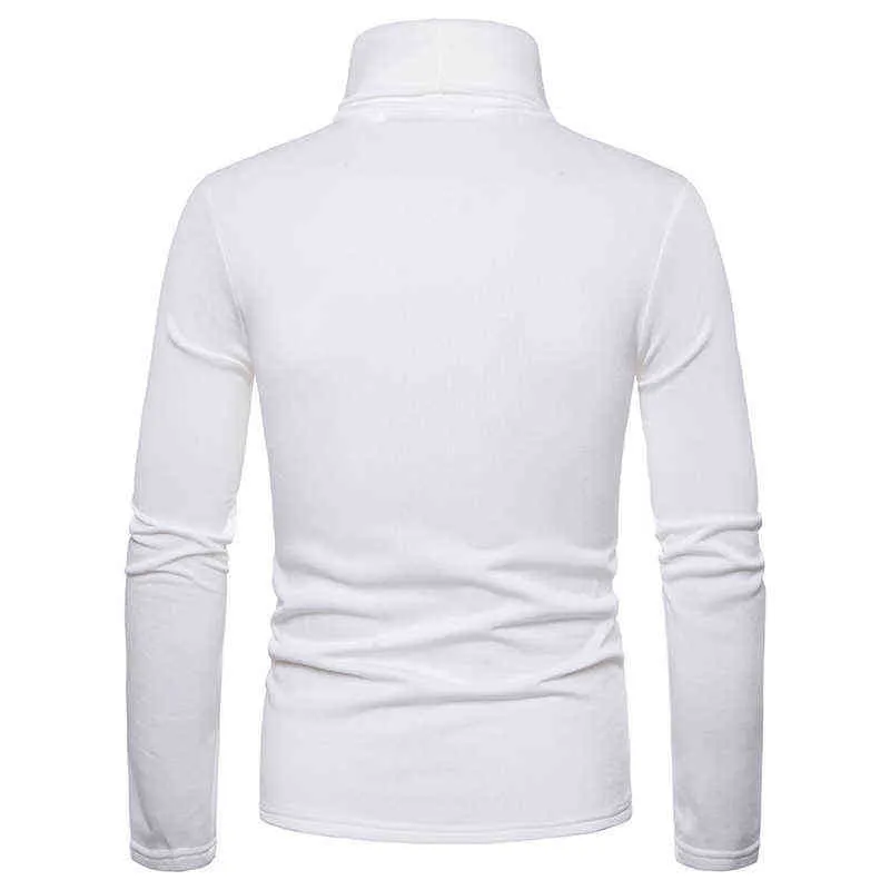 Weiß Samt Rollkragen T Shirt Männer 2022 Herbst Winter Neue Slim Fit Langarm T-shirt Männer Hipster Casual Camiseta Masculina l220704