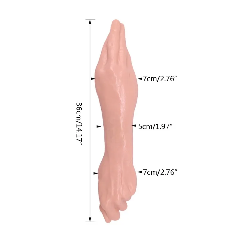 Giocattoli da allenamento adulti a forma di pugno a doppia forma da 36 cm Migliore idea Spina anale vaginale lesbica Pene finto flessibile donne Dildo sexy