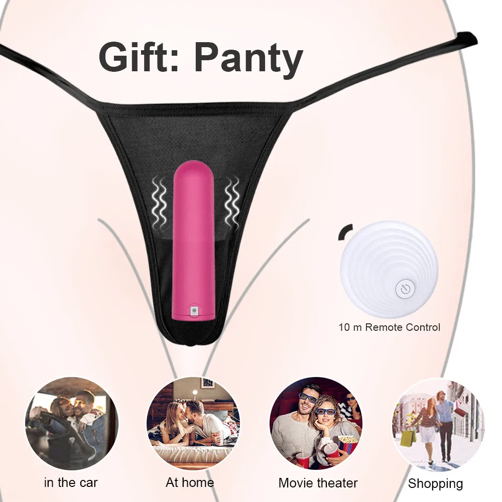 Klitoris için kablosuz Vibratör Panties Strapon Titreşimli Bullet G-Spot Stimülatör Seksi Oyuncaklar Kadın Dildo Yetişkin XXX