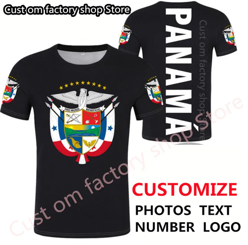 Panamá camiseta DIY Número personalizado gratuito Número de camisetas Pan Nação Bandeira PA República Panamânia Prinha Espanhol Po Clothing 220607