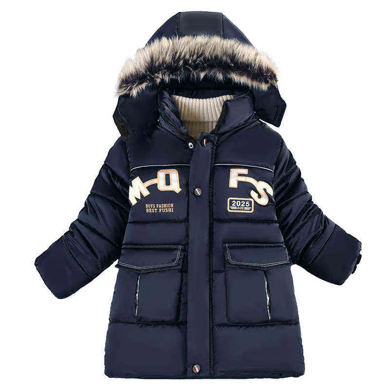 5 6 8 10 ans hiver garçons veste chaude col de fourrure princesse filles veste capuche fermeture éclair mode vêtements d'extérieur cadeau d'anniversaire enfants vêtements J220718