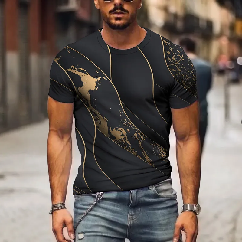 T-shirt d'impression 3D d'été pour hommes Treillis Images d'animaux mythiques anciens Cool Respirant Manches courtes T-shirt décontracté à la mode 220607