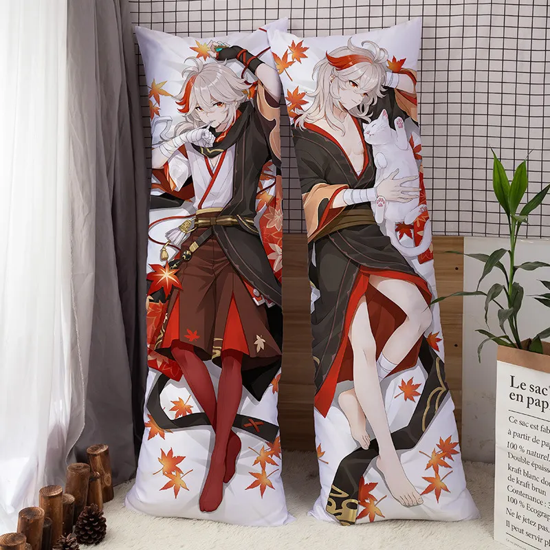 2D Genshin Impact Handsome Kaeya Xiao Pillow cover Hugging Body Japan Anime Game case Otaku Pilow 150X50 220507