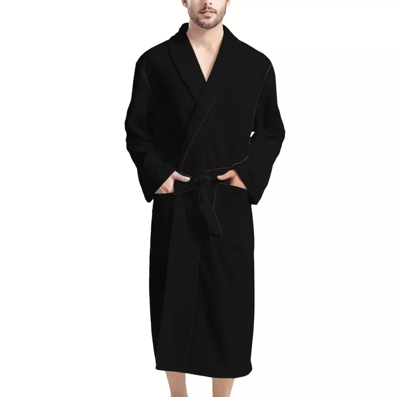 Aangepaste draagbare deken Bathrobe Ontwerpnaam Men Men Winter Katoen Girl Girl Night Jurk Thermal Pyjama's Lange Mouw Dropship 220616