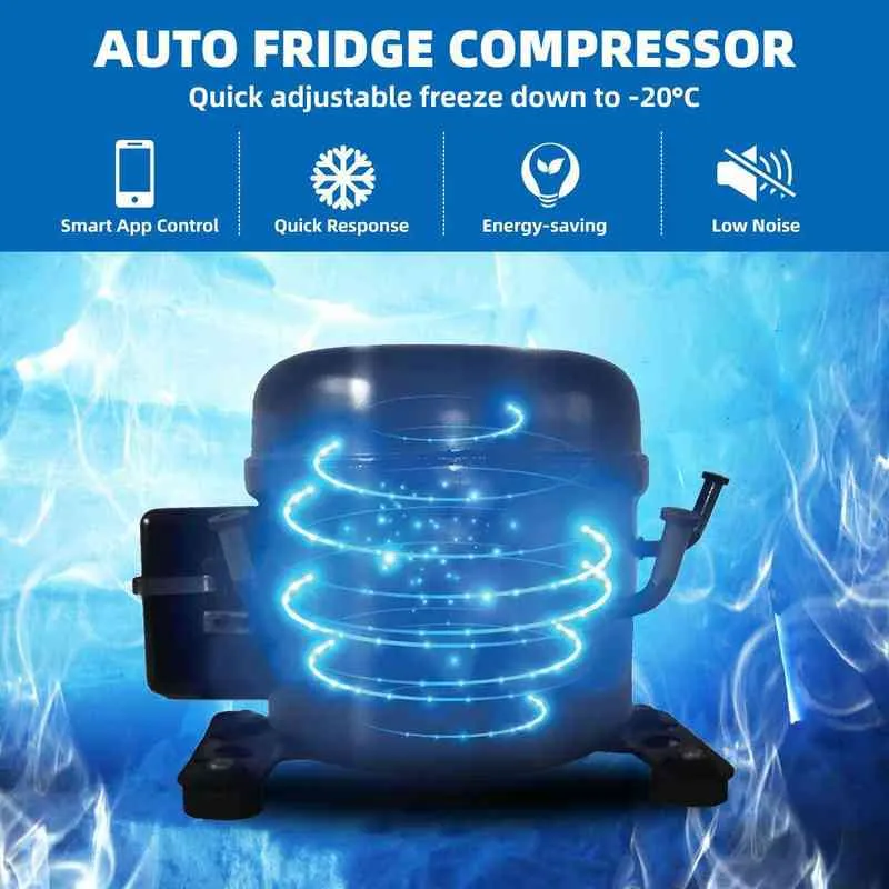 15L 25L Portable zer Fridge 1224220V 45W Compressor Small Refrigerator Cooler for Vehicle Car Truck Outdoor Camping Picnic H2199364