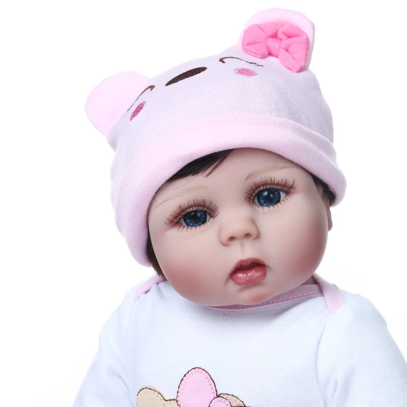 48 см. Футбольный тел мягкий силиконовый рефарн девочка кукла в розовом платье Гибкое прикосновение, рожденное подарок на день рождения 220505