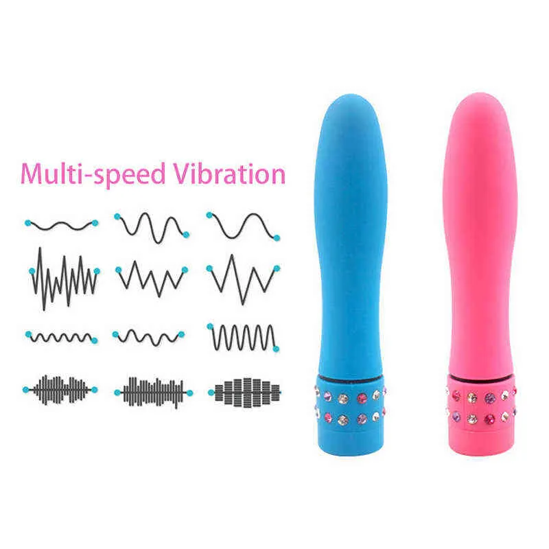 Nxy vibratorer mini bullet vibrator vaginal massage g spot fitta klitoris stimulator diamant inlay dildo vibrerande sexleksaker för kvinnor 0409