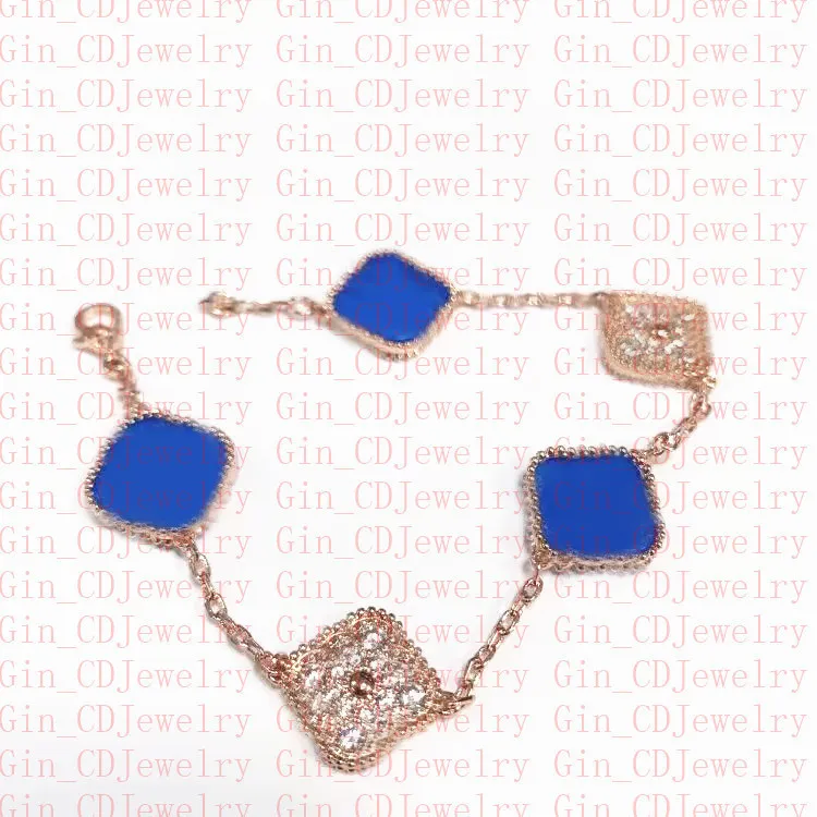 Дизайнерский классический браслет Lucky Clover Розовый золото, покрытые дамы и девочками, ко дню святого Валентина Обручавшие украшения