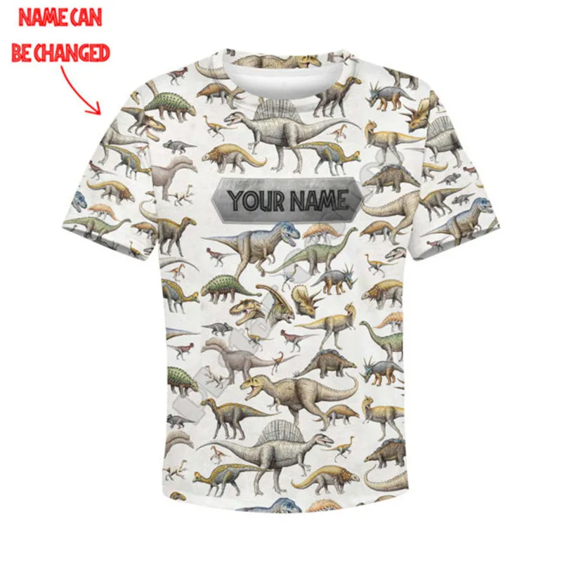 Aşk dinozor özel adı 3D baskılı hoodies takım elbise tshirt fermuar kazak çocukları takım elbise komik hayvan sweatshirt pracksuit 08 220704