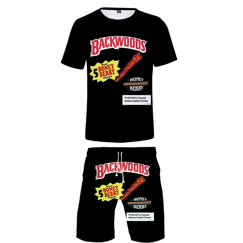 Funny Foods Backwoods Mel Berry Two peças conjuntos de homens 3d t Shirts Shorts Suit Summer Tops Tees Fashion Tshirt Roupas 220708