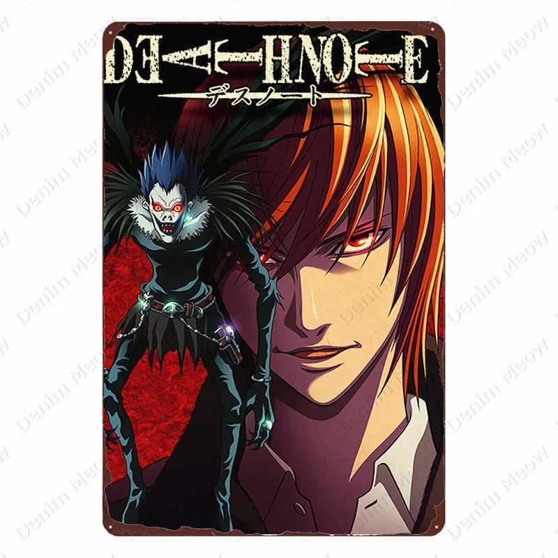 Death Note tablica Vintage Metal Tin Sign Bar Pub Club Cafe Class