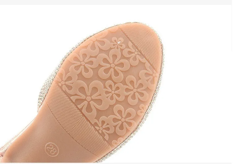 Sepatu Kulit Anakanak Princess pour Perempuan Gaun Glitter Hak Tinggi Kupukupu Simpul 220611