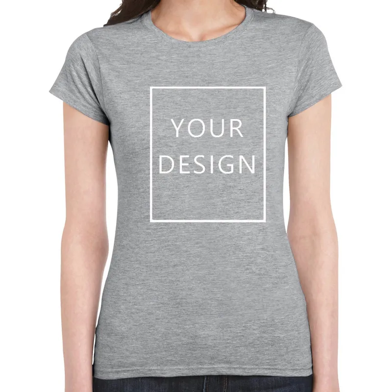 Ваш собственный дизайн женщин футболка бренда / картина пользовательский тонкий тело DIY рис футболка женщины женские летние топы Tee одежда 220321