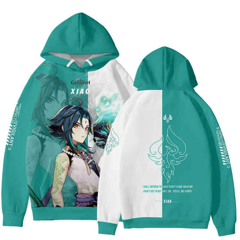 Game Genshin Impact Hoodies Men Women's Sweatshirt Boys Clothing Anime 3D Hoody Sexy Girl Klee XIAO Mens Hoodie kids Pullovers Y220713