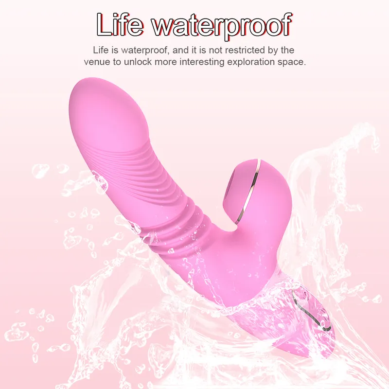 Clitoral Sucker Vagina Vibrator Heating Thrusting Sucking Vibrating Dildo Nipple Sex Toy for Adults 18 Women Masturbator Product 220329