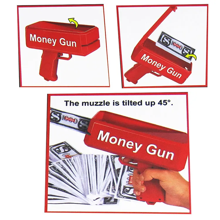 100 Stück Spielgeld Make It Rain Cash Shooter Spray Money Gun Spielzeug