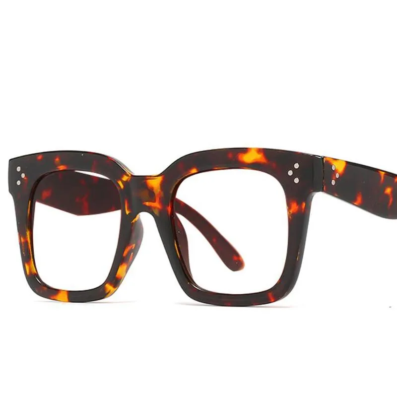 Güneş gözlüğü retro büyük boy okuma gözlükleri bayanlar marka tasarımcısı vintage büyük çerçeve gözleri kadınlar için klasik berrak kare gözlükler 1295q