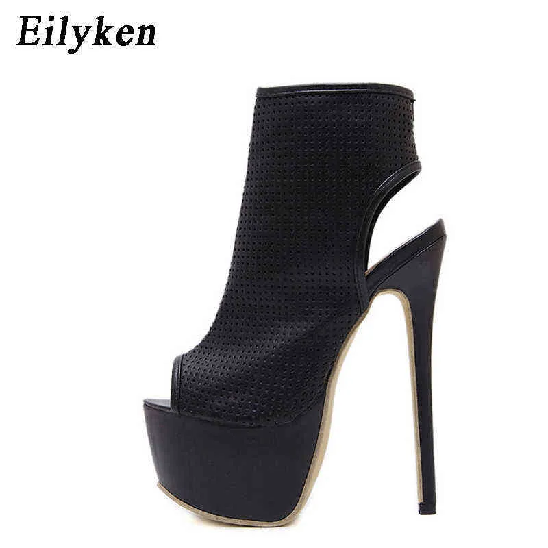 ドレスシューズEilyken New Arriven Sandals Pumps Shoes Seep Toe Cut Outsセクシーなハイヒール剣士プラスサイズ35 40 220507