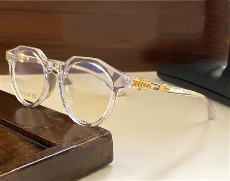 Nowe okulary optyczne Muffin Design okulary okulary okrągłe rama Vintage prosty styl przezroczysty obiektyw najwyższej jakości z obudową przezroczysty Eyeg236G